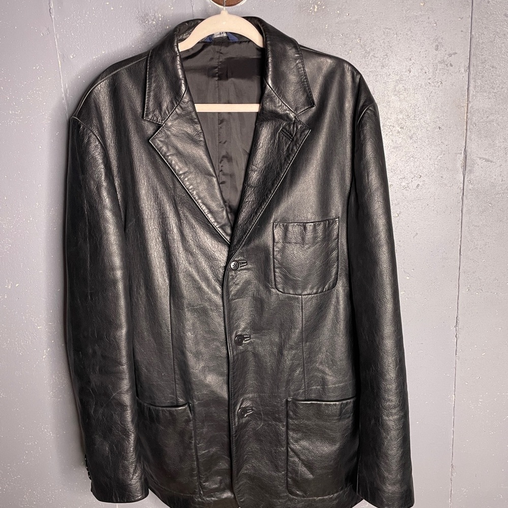 Gap Black Leather Jacket - image 1